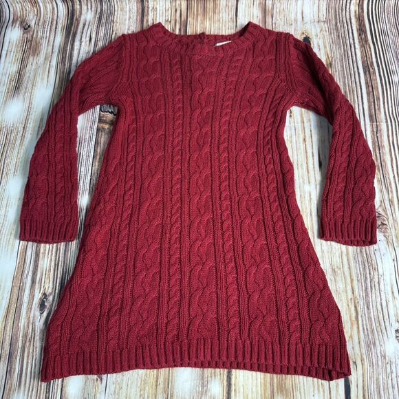 Catherine Malandrino Mini Girls Sz 18M Cable Knit Sweater Dress Leopard Vest Hat - Picture 2 of 10